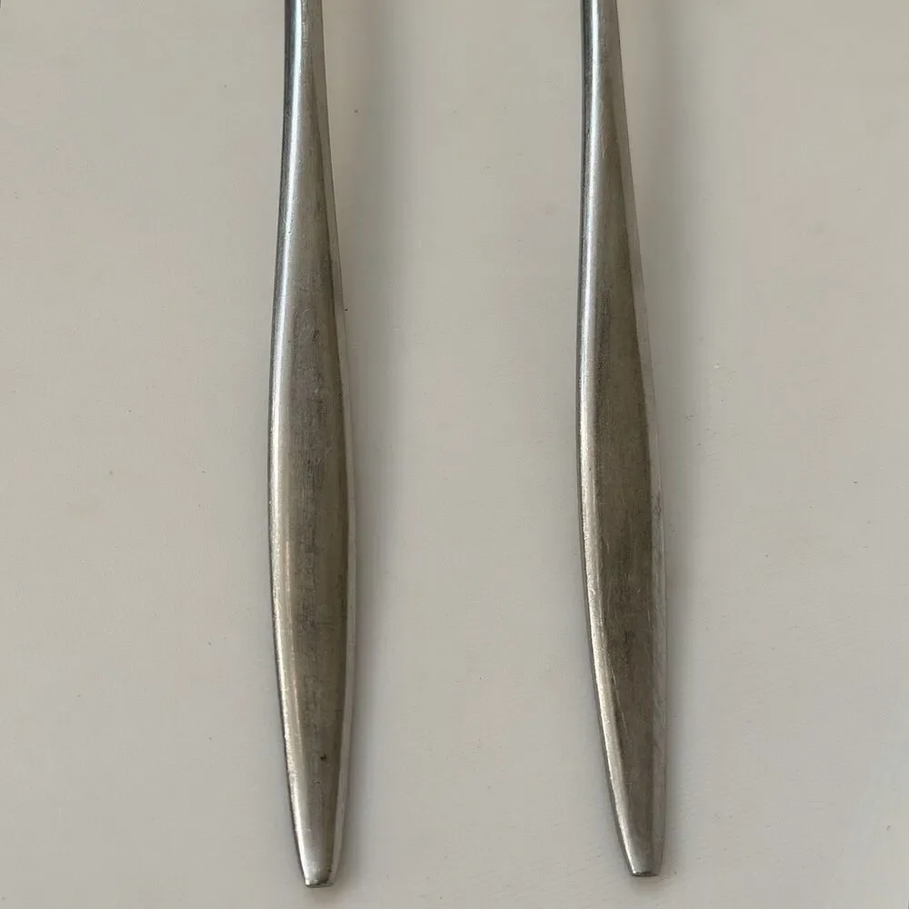 2pc AMC Venice Iced Tea Spoons 7 1/2” Stainless Japan Satin
